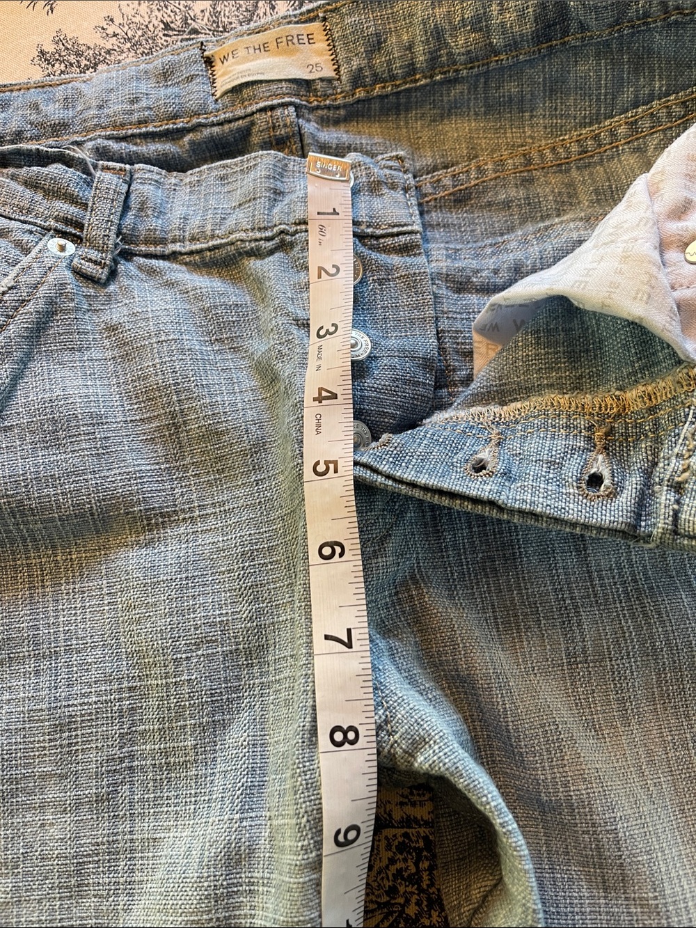 We the Free HIGHLAND low rise twisted bowed jeans size 25 new without tags. - Picture 9 of 10